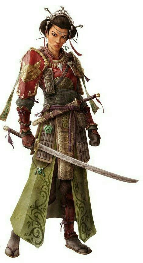 Female Samurai Pathfinder Pfrpg Dnd Dandd D20 Fantasy Pathfinder Dandd