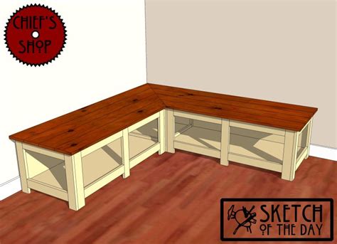 Kitchen bench seating with storage. Build Wooden Corner Bench Plans DIY PDF wood composite ...