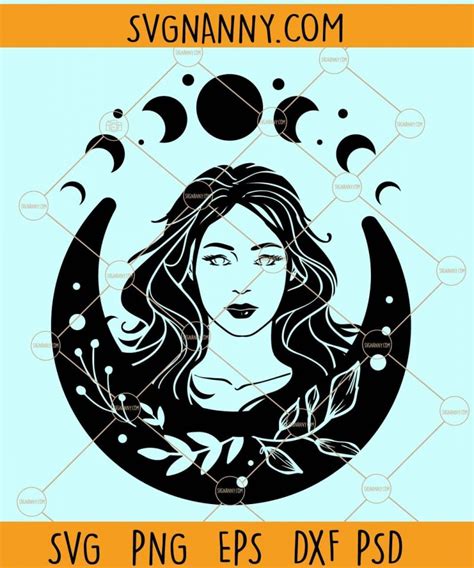 Moon Girl Svg Celestial Moon Svg Moon Child Svg Witch Svg Moon Svg