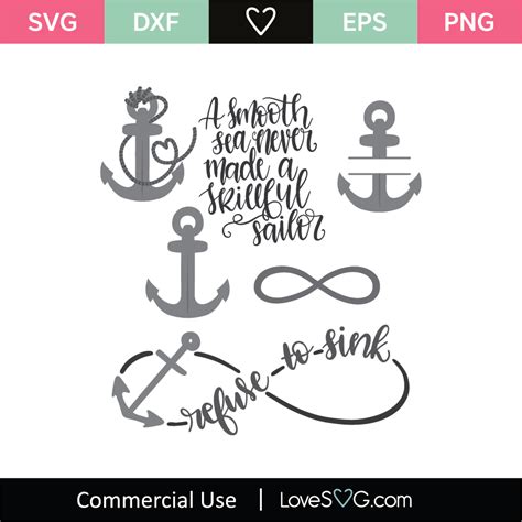 Anchor Silhouette Svg Cut Files Free