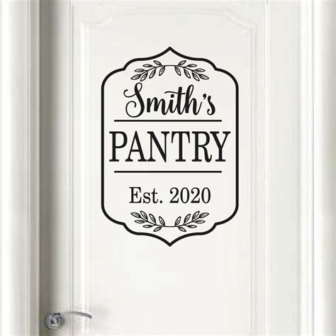 Custom Pantry Door Decal Kitchen Decal Etsy Australia