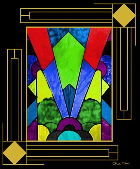 Art Deco Stained Glass 2 Digital Art By Chuck Staley
