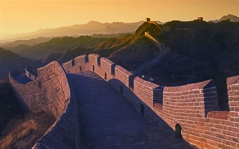 Great Wall Of China China Great Wall Of China Architecture Sunset
