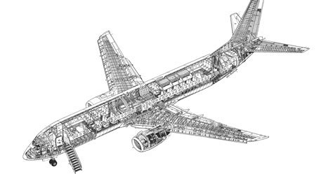 Boeing 737 800 Cutaway Drawing In High Quality