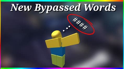 Roblox New Bypassed Words Working September Youtube
