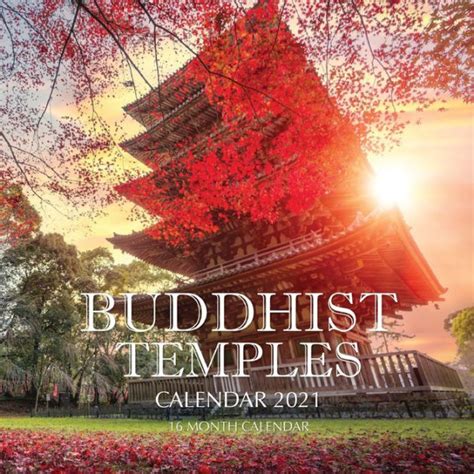 Buddhist Temples Calendar 2021 16 Month Calendar By Golden Print