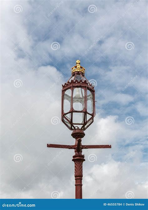 The Old Fashioned Street Lamp Hampton Court England Stock Photo