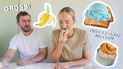 Trying Weird Pregnancy Cravings Youtube