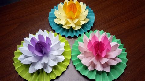 How To Make Easy Lotus Flower Diy Paper Lotus Flower Craft Youtube