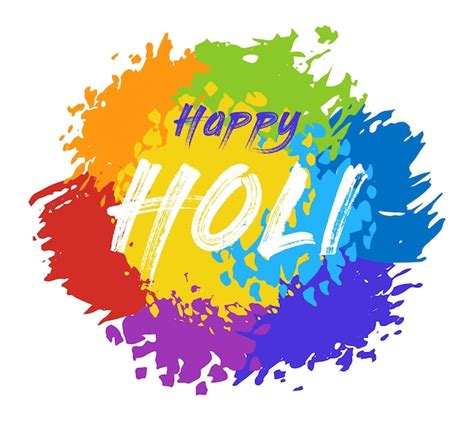 Premium Vector Happy Holi Greeting Card On Colorful Splatter Background