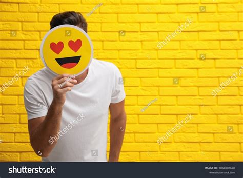 Man Hiding Emotions Using Card Drawn Stock Photo 2064008678 Shutterstock