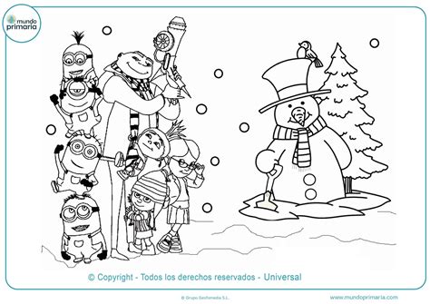 Dibujos De Navidad Para Colorear De Minions Dibujos I Para Colorear