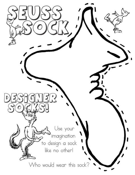 Fox In Socks Coloring Page Design K5 Worksheets