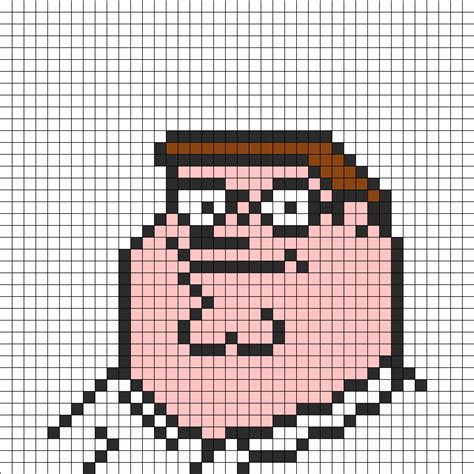 Peter Griffin Perler Bead Pattern Bead Sprites Characters Fuse Bead