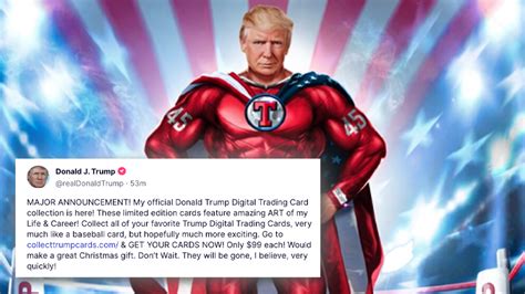 Major Announcement Trump Unveils Line Of ‘trading Cards Of Himself