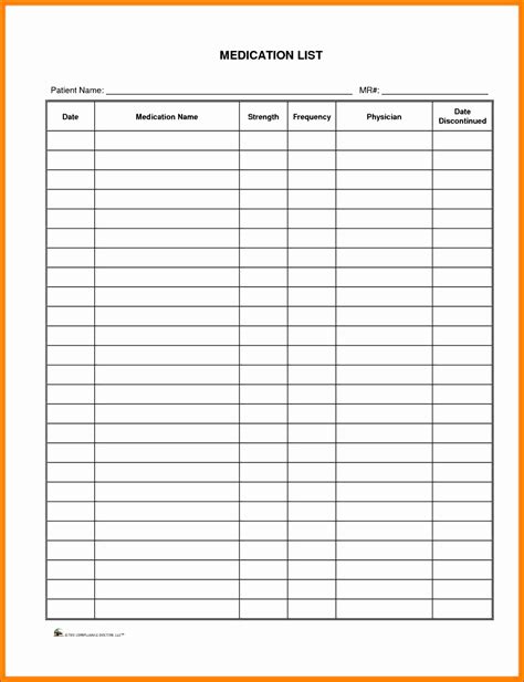 10 Ms Excel Patient Medication Log Template Excel Templates