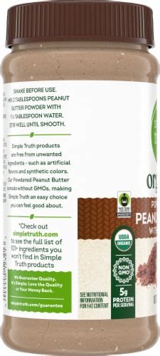 Simple Truth Organic Chocolate Powdered Peanut Butter 65 Oz Smith