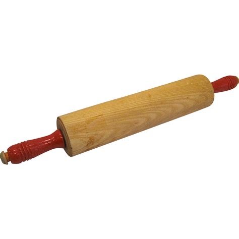 Vintage Red Handle Rolling Pin From Antiquesonascot On Ruby Lane