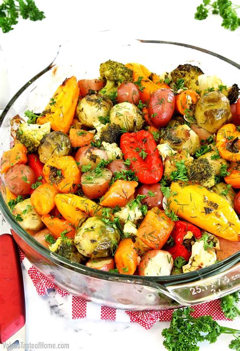 Simple Roasted Mixed Vegetables Recipe Valyas Taste Of Home