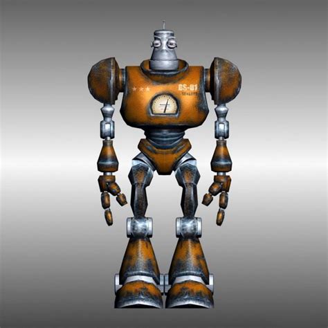 Rigged Ancient Robot 3d Model 3d Studio3ds Max Files Free Download