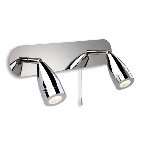 Storm Led Bathroom Twin Wall Spotlight In Chrome Finish 8382 Lighting