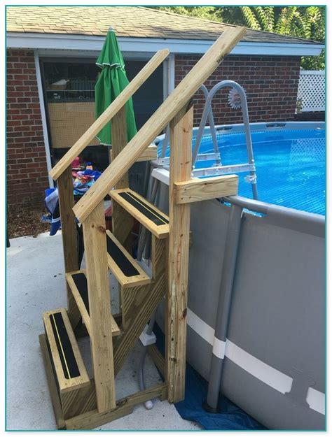 Above Ground Pool Deck Ladder Steps Home Improvement