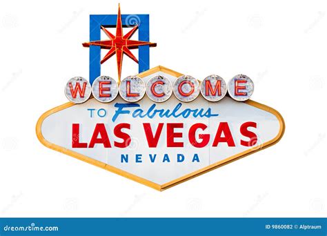 Las Vegas Sign Isolated On White Stock Photography Image 9860082