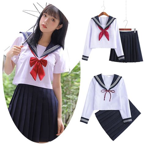 Ladies Cosplay Japanese School Girl Students Sailor Uniform Anime