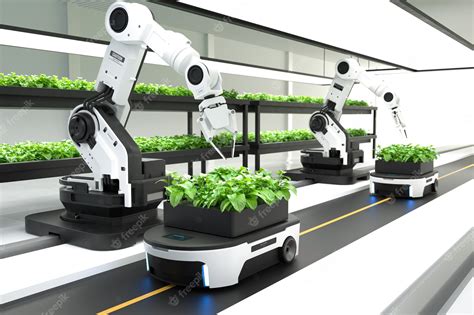 Premium Photo Smart Robotic Farmers Concept
