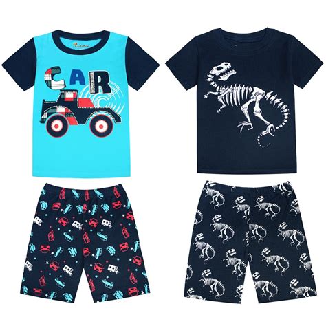 Brand New Summer Boys Pajamas Kids Cotton Children Pajama For 1 8 Years