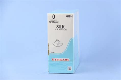 Ethicon Suture 678h 0 Silk Black 18 Fsl Cutting Esutures