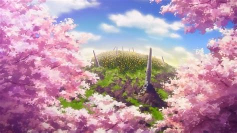 Pink Anime Tree Wallpaper