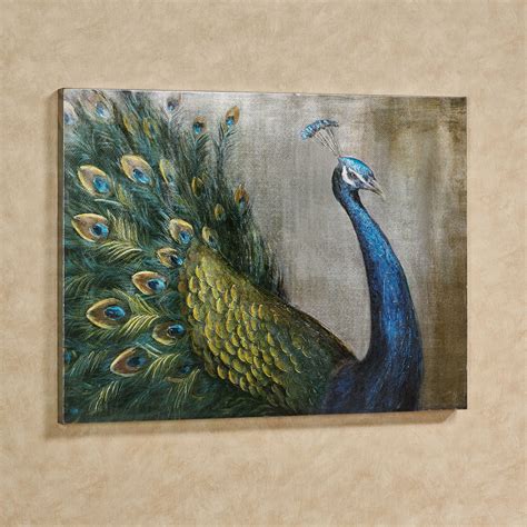 Differing from owl and bird decorations in their prowess and majesty, the. Grandeur Peacock Canvas Wall Art