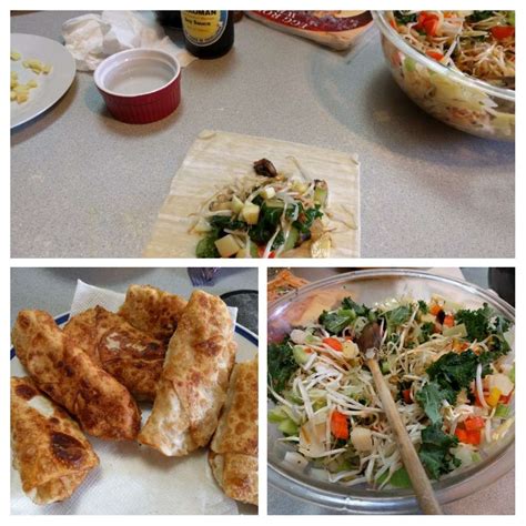 A few of the most popular ways. I made eggrolls! Filling: Kale Bamboo shoots Bean sprouts ...