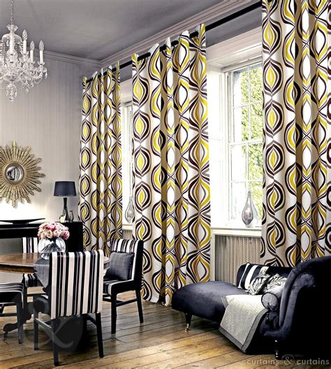 Imperial Mustard Yellow Eyelet Luxury Lined Curtain Curtains Living