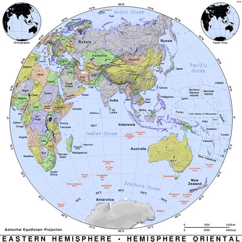 Countries In The Eastern Hemisphere Map World Map
