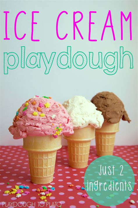 Cut a hole big enough to snuggly fit the pointy side of a sugar cone in 8 of the cups with a sharp paring knife. Ice Cream Playdough Recipe - Playdough To Plato
