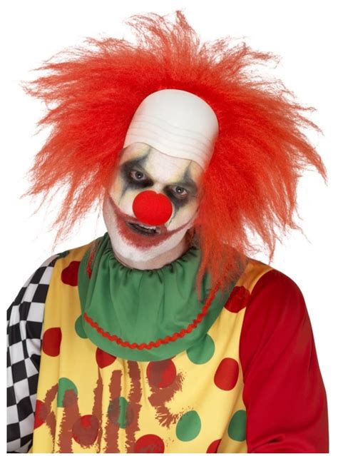 Mens Straight Red Clown Wig With Bald Spot The Coolest Funidelia