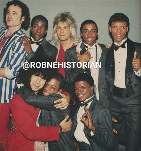 New Edition Posing With A Rock Band Back In The 80s New Edition