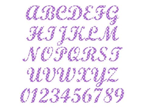 Lavender Alphabet Clipart Polka Dot Letters And Numbers Clip Art