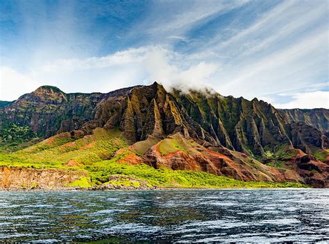 Hd Wallpaper A View Of The Na Pali Coast From The Ocean Travel