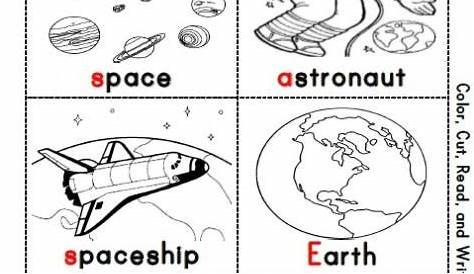 space worksheets for kindergarten