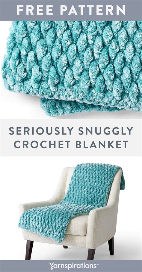 Free Seriously Snuggly Crochet Blanket Pattern Using Bernat Velvet Plus