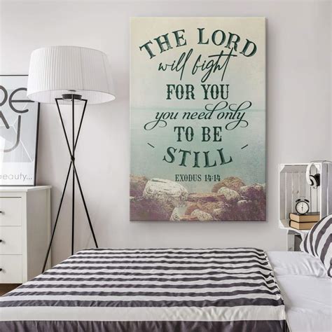 The Lord Will Fight For You Exodus 1414 Bible Verse Canvas Wall Art