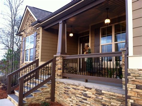 Exterior Stone Choice Browns Valley Ledge Craftsman Columns