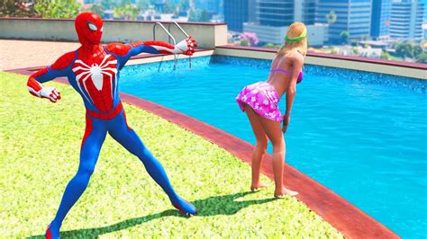 gta 5 water ragdolls spiderman 30 euphoria physics youtube