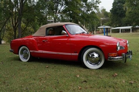 1973 Volkswagen Red Karmann Ghia Convertible Roadster Classic Classic
