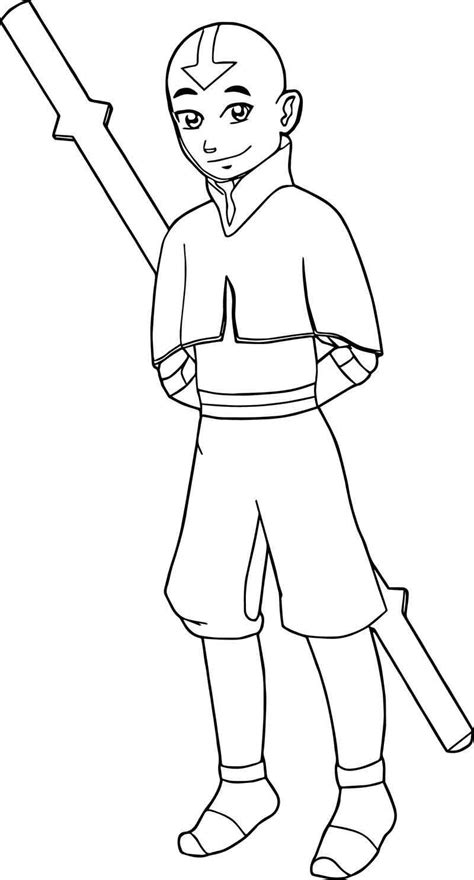 Drawing Of Aang Avatar Aang Coloring Page How To Draw Aang Avatar