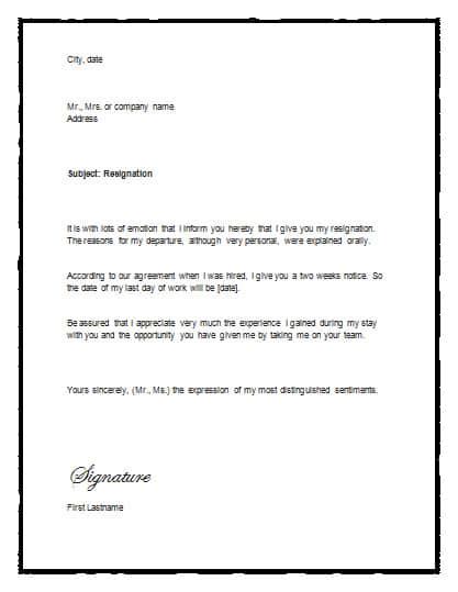 It may for example be access to technology or simply the act of working itself. 5 Free Two Weeks Notice Letter Templates - Word - Excel ...