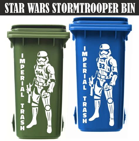 Star Wars Imperial Trash Custom Personalized Wheelie Bin Stickers Vinyl